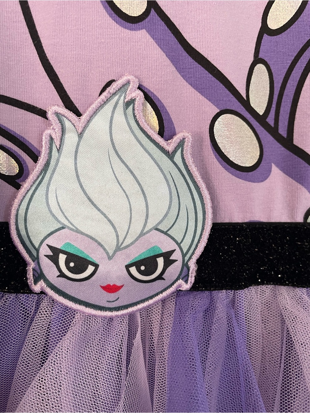 Disney Villains - Ursula Kids Purple Octopus Tulle Costume Dress - Picture 5 of 6